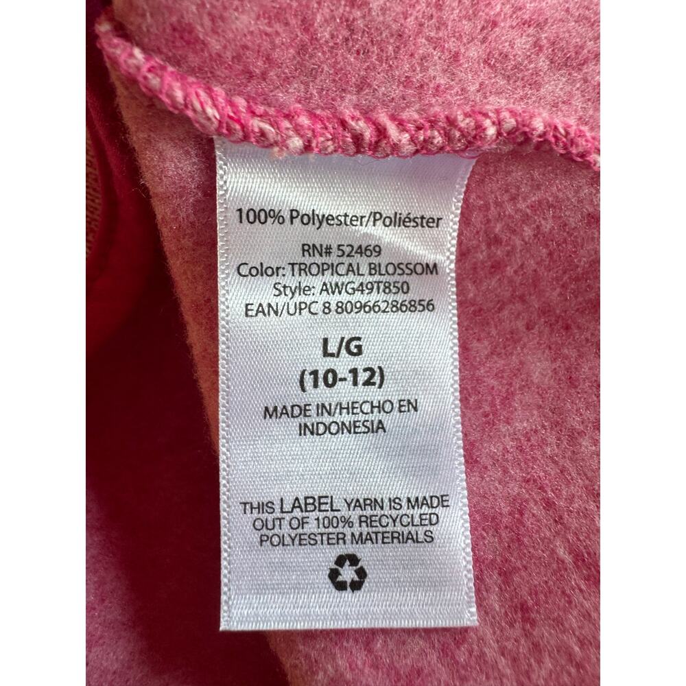 NWT Athletic Works Girls L 10-12 Pink Sweater Fleece 1/4 Zip Pullover - Picture 10 of 10